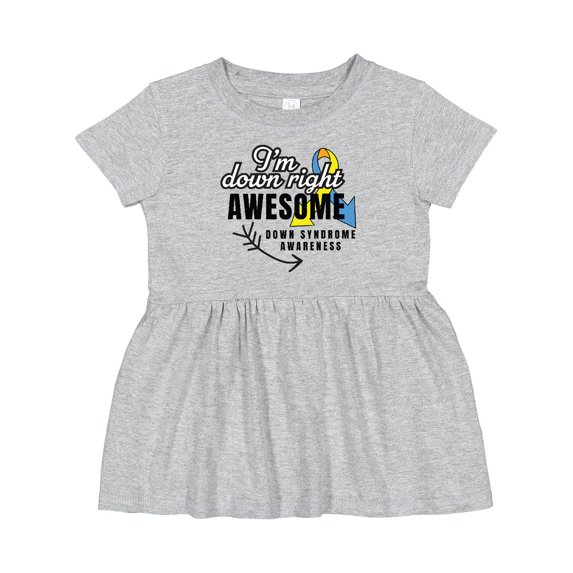 Inktastic Im Down Right Awesome Down Syndrome Awareness with Arrow Girls Baby Dress