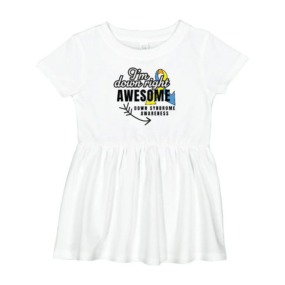 Inktastic Im Down Right Awesome Down Syndrome Awareness with Arrow Girls Baby Dress