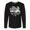 thumbnail image 1 of Inktastic Im Down Right Awesome Down Syndrome Awareness with Arrow Long Sleeve T-Shirt, 1 of 5