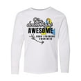 thumbnail image 1 of Inktastic Im Down Right Awesome Down Syndrome Awareness with Arrow Long Sleeve Youth T-Shirt, 1 of 5