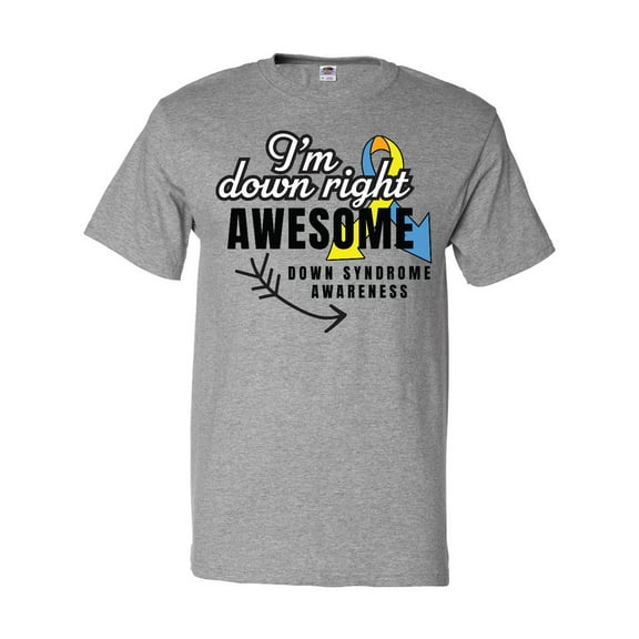 Inktastic Im Down Right Awesome Down Syndrome Awareness with Arrow T-Shirt