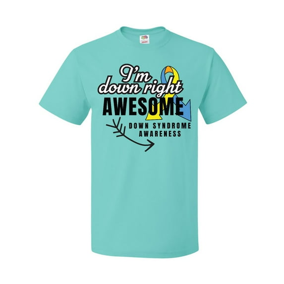 Inktastic Im Down Right Awesome Down Syndrome Awareness with Arrow T-Shirt