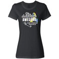 thumbnail image 1 of Inktastic Im Down Right Awesome Down Syndrome Awareness with Arrow Women's T-Shirt, 1 of 5