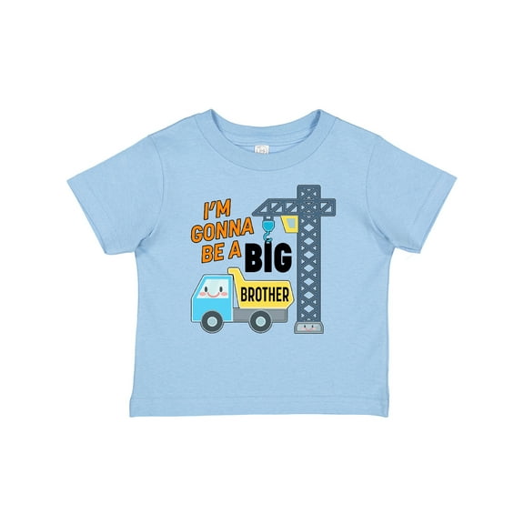 Inktastic Im Gonna Be a Big Brother Truck and Crane Boys Baby T-Shirt