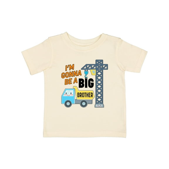 Inktastic Im Gonna Be a Big Brother Truck and Crane Boys Baby T-Shirt