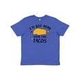 thumbnail image 1 of Inktastic Im Just Here For The Tacos Cinco De Mayo Youth T-Shirt, 1 of 5