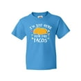 thumbnail image 1 of Inktastic Im Just Here For The Tacos Cinco De Mayo Youth T-Shirt, 1 of 5