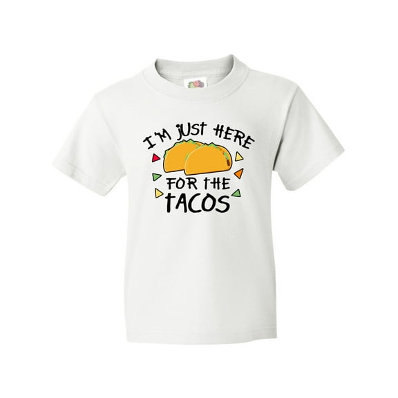 Inktastic Im Just Here For The Tacos Cinco De Mayo Youth T-Shirt
