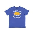 thumbnail image 1 of Inktastic Im Just Here For The Tacos Cinco De Mayo Youth T-Shirt, 1 of 5