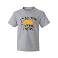thumbnail image 1 of Inktastic Im Just Here For The Tacos Cinco De Mayo Youth T-Shirt, 1 of 5