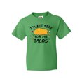 thumbnail image 1 of Inktastic Im Just Here For The Tacos Cinco De Mayo Youth T-Shirt, 1 of 5