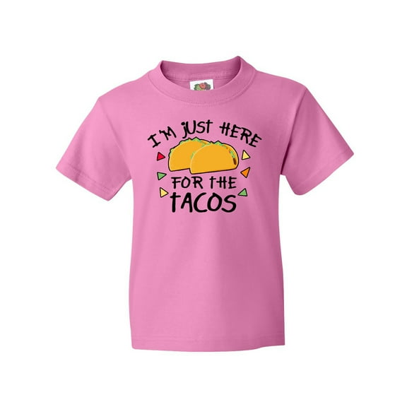 Inktastic Im Just Here For The Tacos Cinco De Mayo Youth T-Shirt