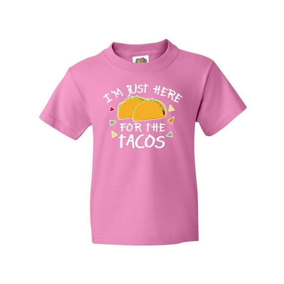 Inktastic Im Just Here For The Tacos Cinco De Mayo Youth T-Shirt