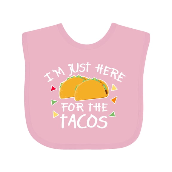 Inktastic I'm Just Here for the Tacos Cinco De Mayo Boys or Girls Baby Bib