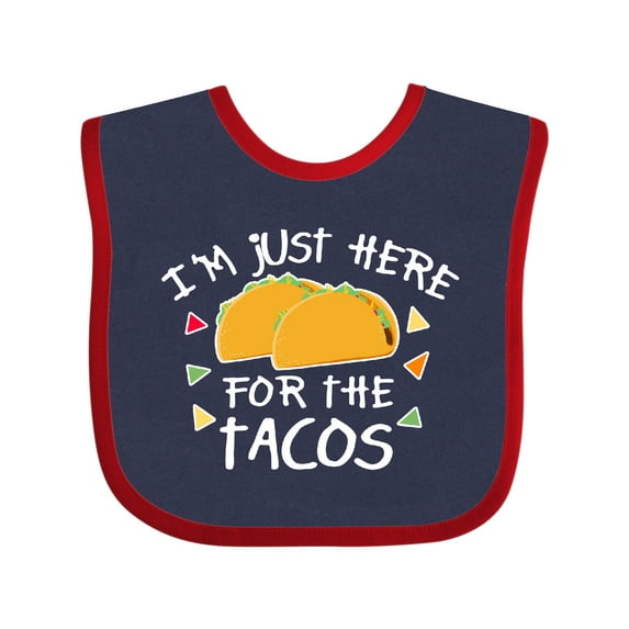 Inktastic I'm Just Here for the Tacos Cinco De Mayo Boys or Girls Baby Bib