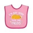 thumbnail image 1 of Inktastic I'm Just Here for the Tacos Cinco De Mayo Boys or Girls Baby Bib, 1 of 4