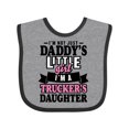thumbnail image 1 of Inktastic Im Not Just Daddys Little Im a Truckers Daughter Girls Baby Bib, 1 of 4
