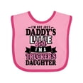 thumbnail image 1 of Inktastic Im Not Just Daddys Little Im a Truckers Daughter Girls Baby Bib, 1 of 4