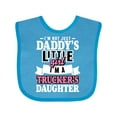 thumbnail image 1 of Inktastic Im Not Just Daddys Little Im a Truckers Daughter Girls Baby Bib, 1 of 4