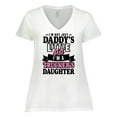 thumbnail image 1 of Inktastic Im Not Just Daddys Little Im a Truckers Daughter Women's Plus Size V-Neck T-Shirt, 1 of 5