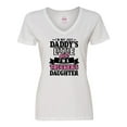 thumbnail image 1 of Inktastic Im Not Just Daddys Little Im a Truckers Daughter Women's V-Neck T-Shirt, 1 of 5