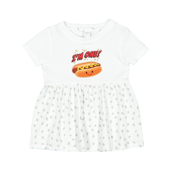 Inktastic Im One Hot Dog First Birthday Girls Baby Dress