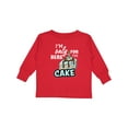 thumbnail image 1 of Inktastic Im Only Here For The Cake with Cake Slice Illustration Boys Long Sleeve Toddler T-Shirt, 1 of 5