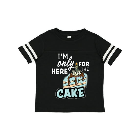 Inktastic Im Only Here for the Cake with Cake Slice Illustration Boys Toddler T-Shirt