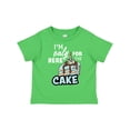 thumbnail image 1 of Inktastic Im Only Here for the Cake with Cake Slice Illustration Boys Toddler T-Shirt, 1 of 5
