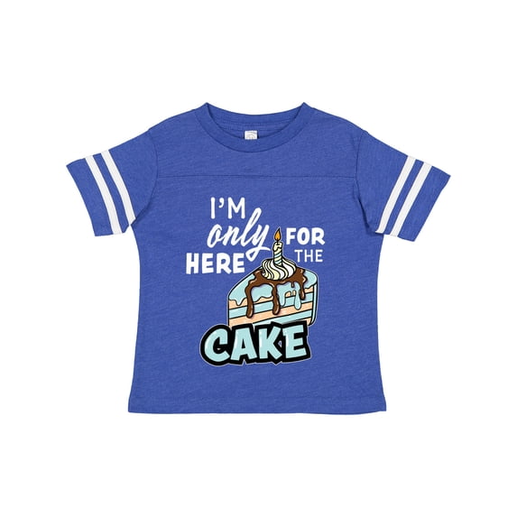Inktastic Im Only Here for the Cake with Cake Slice Illustration Boys Toddler T-Shirt