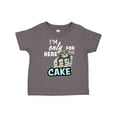 thumbnail image 1 of Inktastic Im Only Here for the Cake with Cake Slice Illustration Boys Toddler T-Shirt, 1 of 5