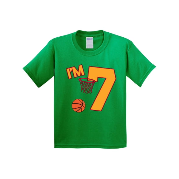 Inktastic Im Seven Seventh Birthday Basketball Youth T-Shirt