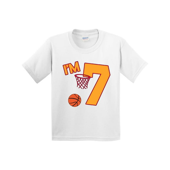 Inktastic Im Seven Seventh Birthday Basketball Youth T-Shirt