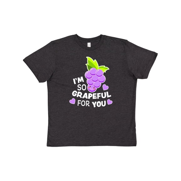 Inktastic Im So Grapeful For You with Cute Grapes Youth T-Shirt