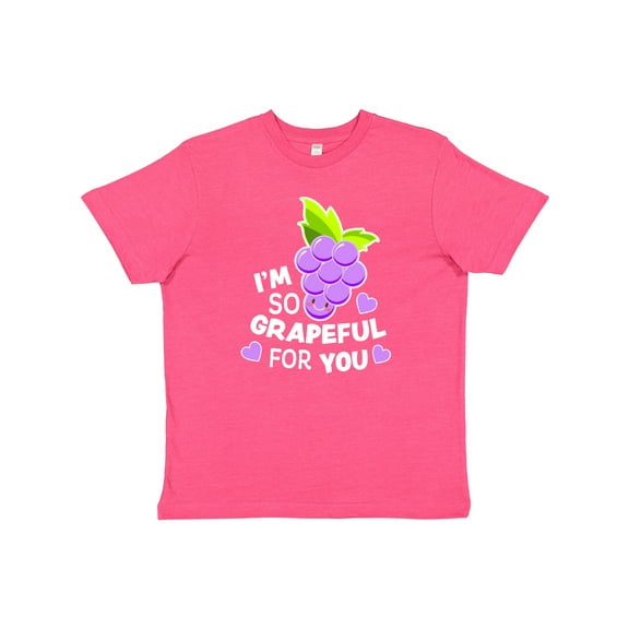 Inktastic Im So Grapeful For You with Cute Grapes Youth T-Shirt