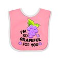 thumbnail image 1 of Inktastic Im So Grapeful for You with Cute Grapes Boys or Girls Baby Bib, 1 of 4