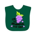 thumbnail image 1 of Inktastic Im So Grapeful for You with Cute Grapes Boys or Girls Baby Bib, 1 of 4