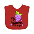 thumbnail image 1 of Inktastic Im So Grapeful for You with Cute Grapes Boys or Girls Baby Bib, 1 of 4