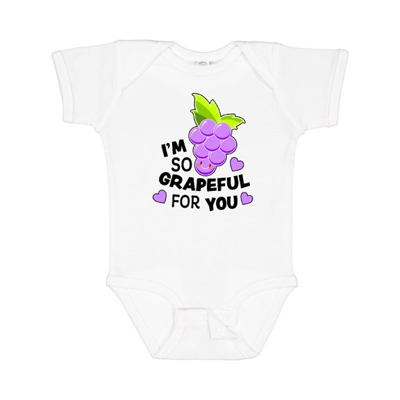 Inktastic Im So Grapeful for You with Cute Grapes Boys or Girls Baby Bodysuit