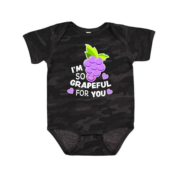 Inktastic Im So Grapeful for You with Cute Grapes Boys or Girls Baby Bodysuit