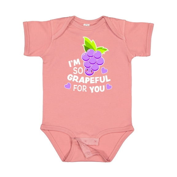 Inktastic Im So Grapeful for You with Cute Grapes Boys or Girls Baby Bodysuit