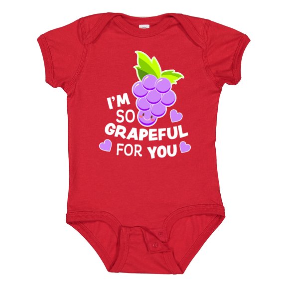 Inktastic Im So Grapeful for You with Cute Grapes Boys or Girls Baby Bodysuit
