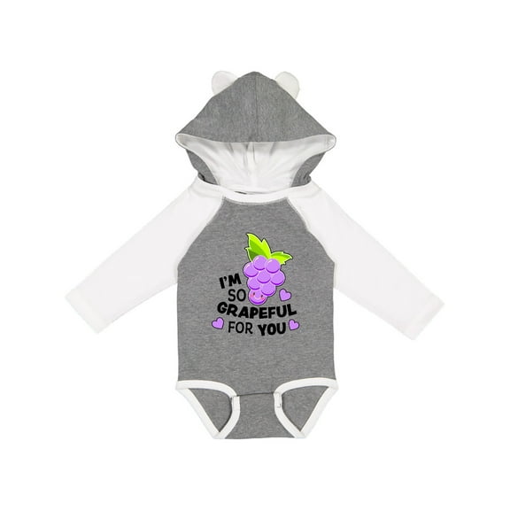 Inktastic Im So Grapeful for You with Cute Grapes Boys or Girls Long Sleeve Baby Bodysuit
