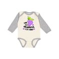 thumbnail image 1 of Inktastic Im So Grapeful for You with Cute Grapes Boys or Girls Long Sleeve Baby Bodysuit, 1 of 5