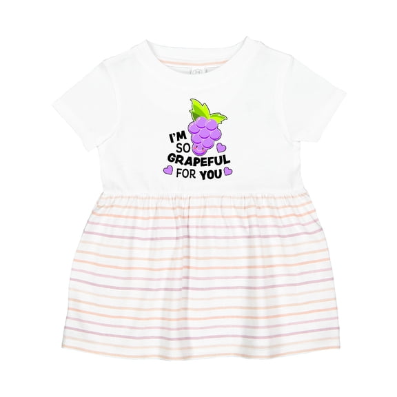 Inktastic Im So Grapeful for You with Cute Grapes Girls Baby Dress