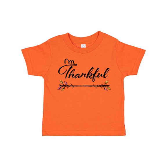 Inktastic Im Thankful Thanksgiving with Autumn Branch Boys or Girls Toddler T-Shirt