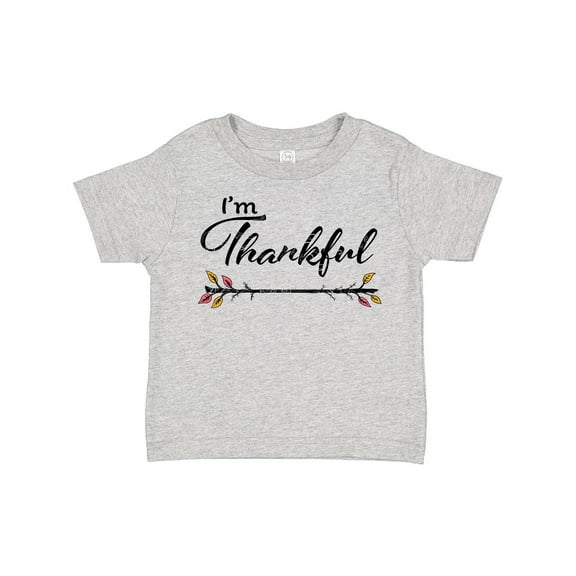 Inktastic Im Thankful Thanksgiving with Autumn Branch Boys or Girls Toddler T-Shirt
