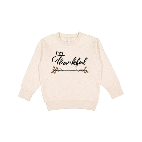 Inktastic Im Thankful Thanksgiving with Autumn Branch Toddler Sweatshirt