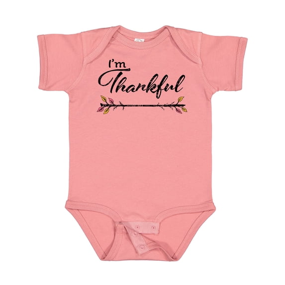 Inktastic Im Thankful- Thanksgiving with autumn branch Boys or Girls Baby Bodysuit