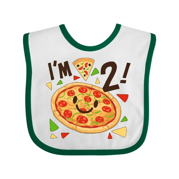 Inktastic Im Two Pizza Birthday Party Boys or Girls Baby Bib